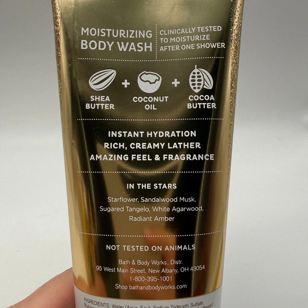 Bath & Body Works Moisturizing Body Wash Women 10oz In The Stars Gold Glitter
